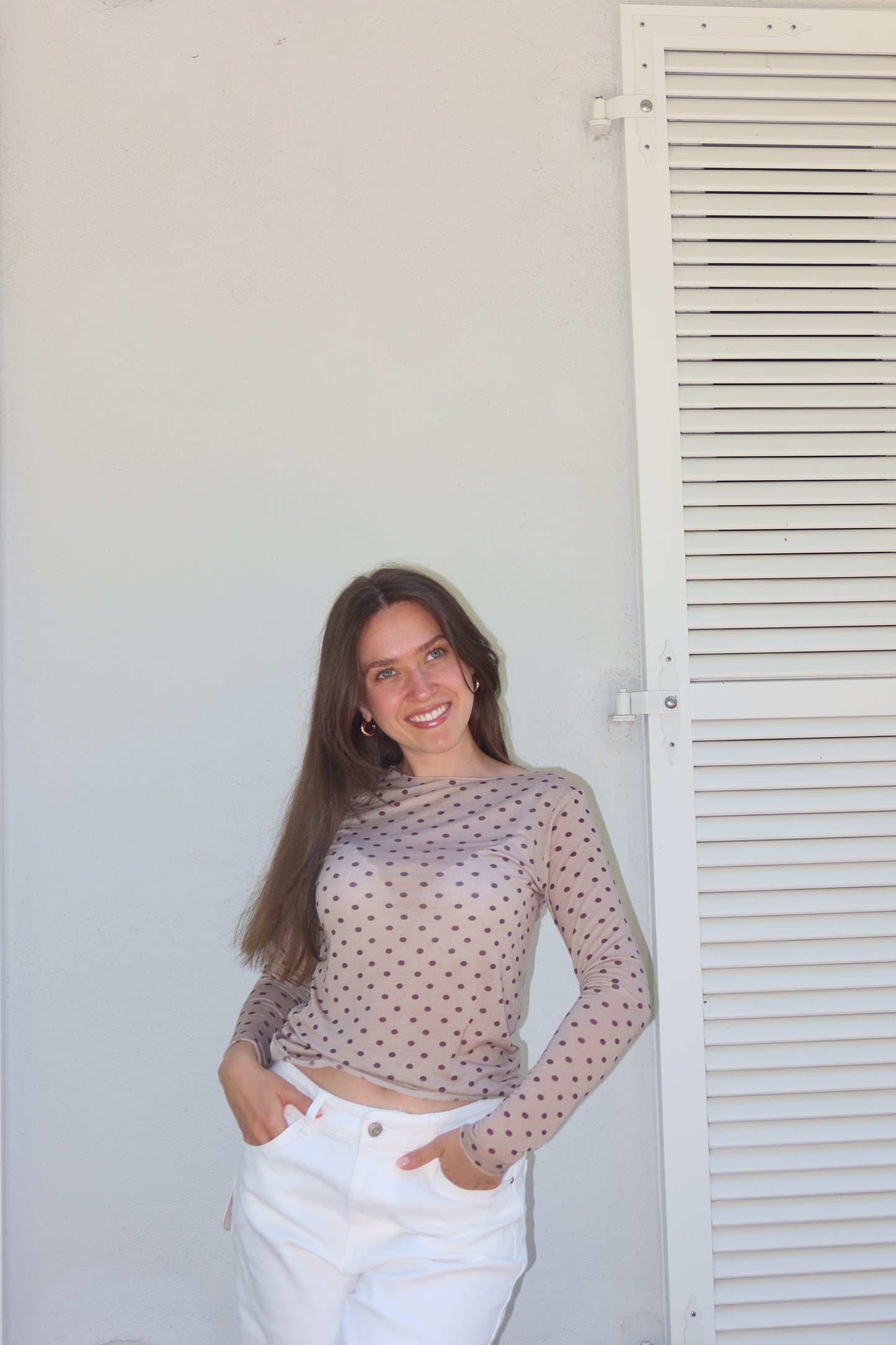 Dots Longsleeve - Taupe