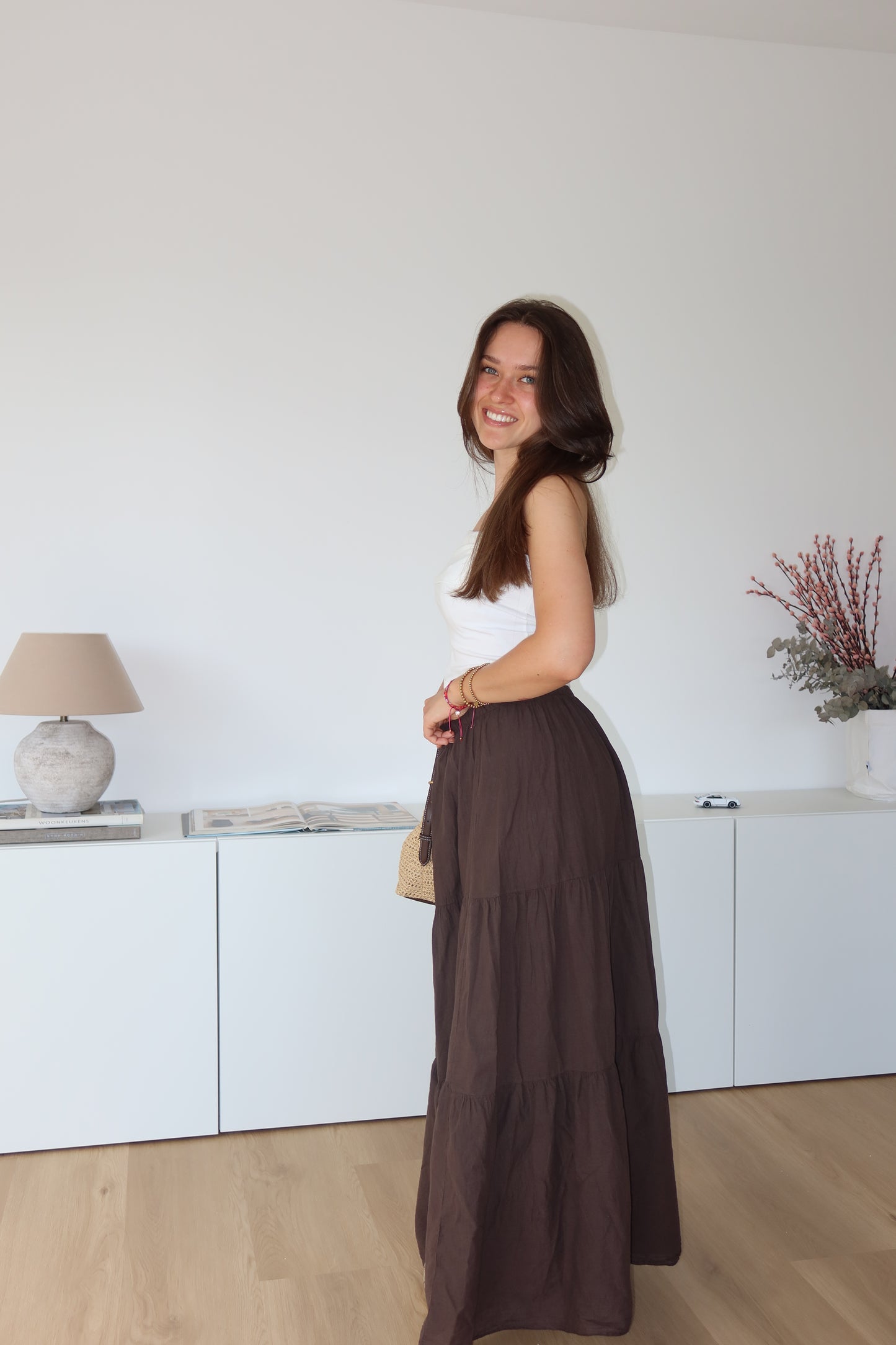 Maxi Skirt - Brwon