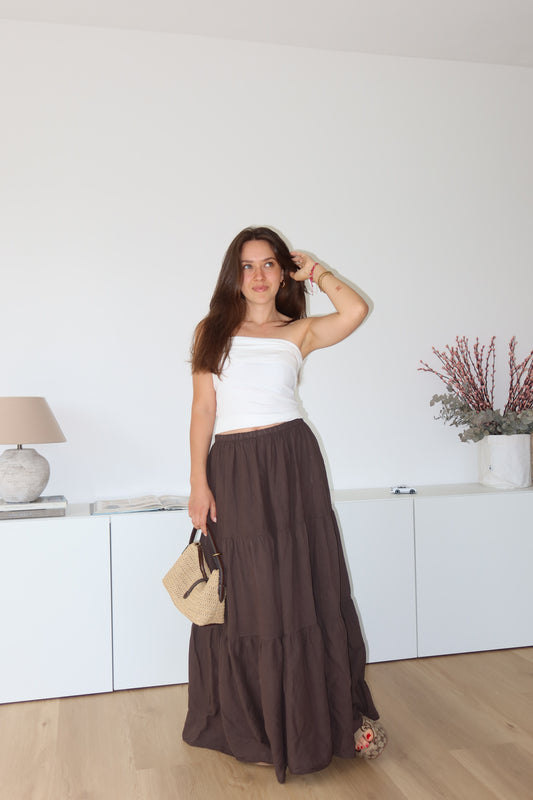 Maxi Skirt - Brwon