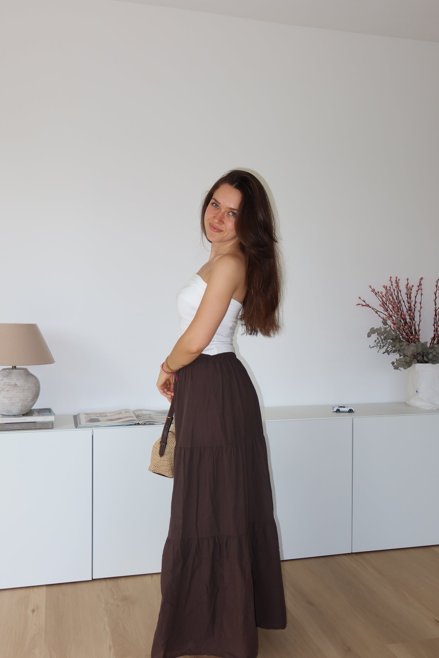 Maxi Skirt - Brwon