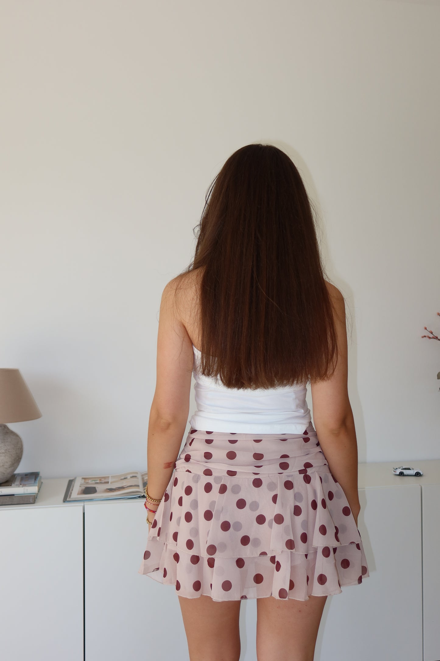 Polka dot Skort - Beige/Coffee