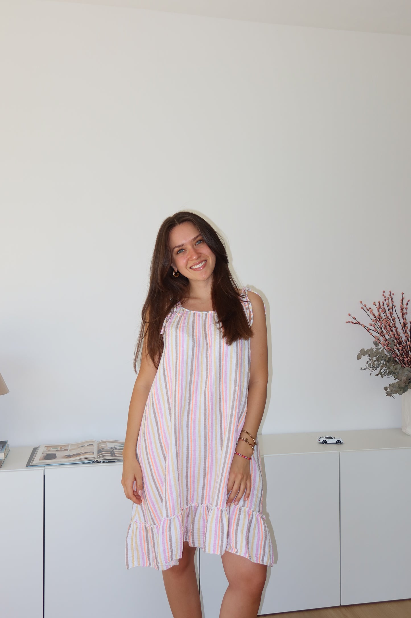 Musselin kleid frutty - White