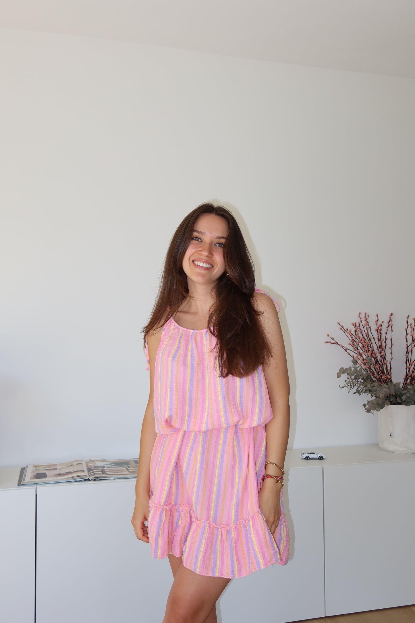 Musselin kleid frutty - Pink