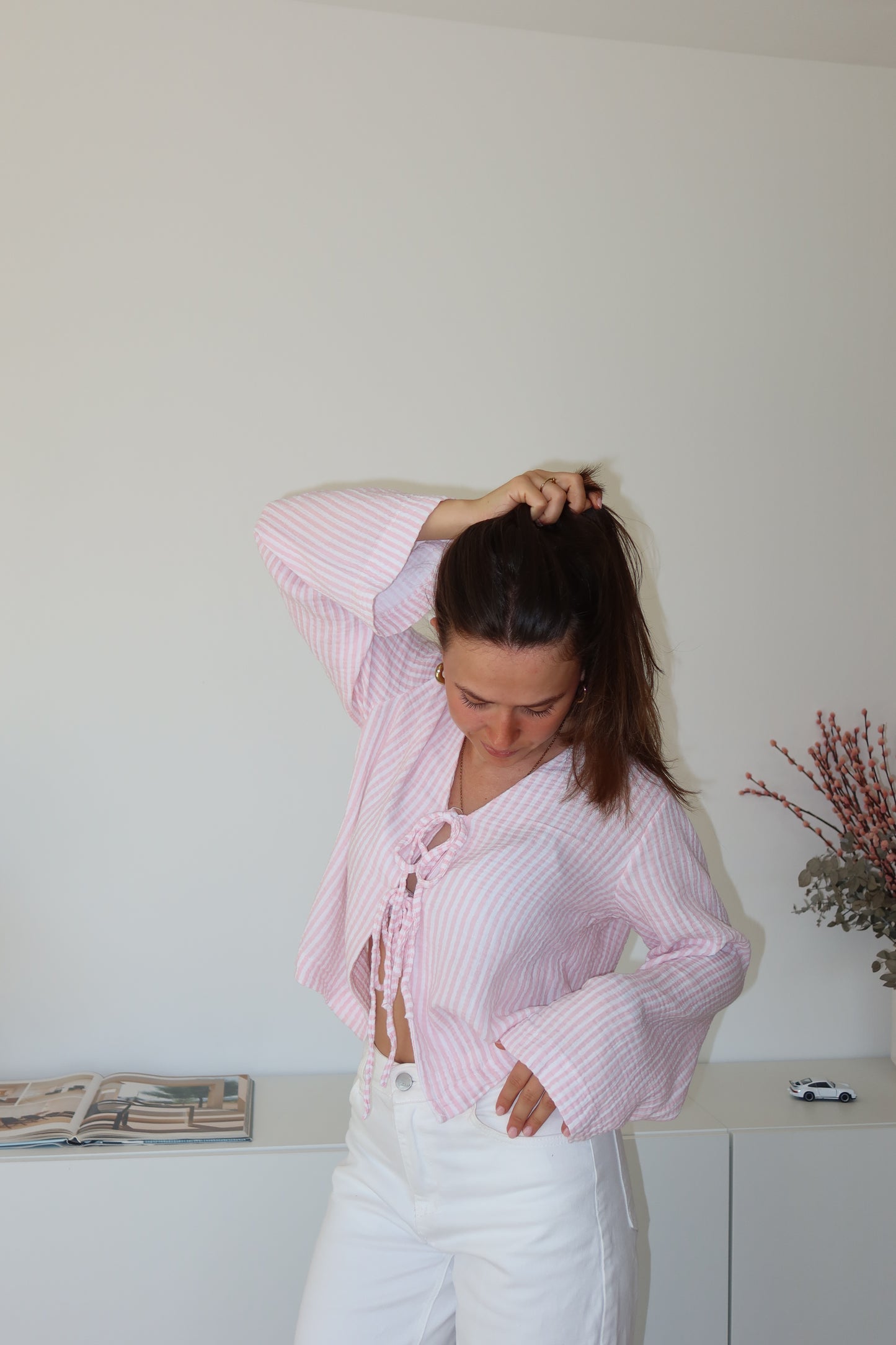 Musselin Bluse Bow - Blossom