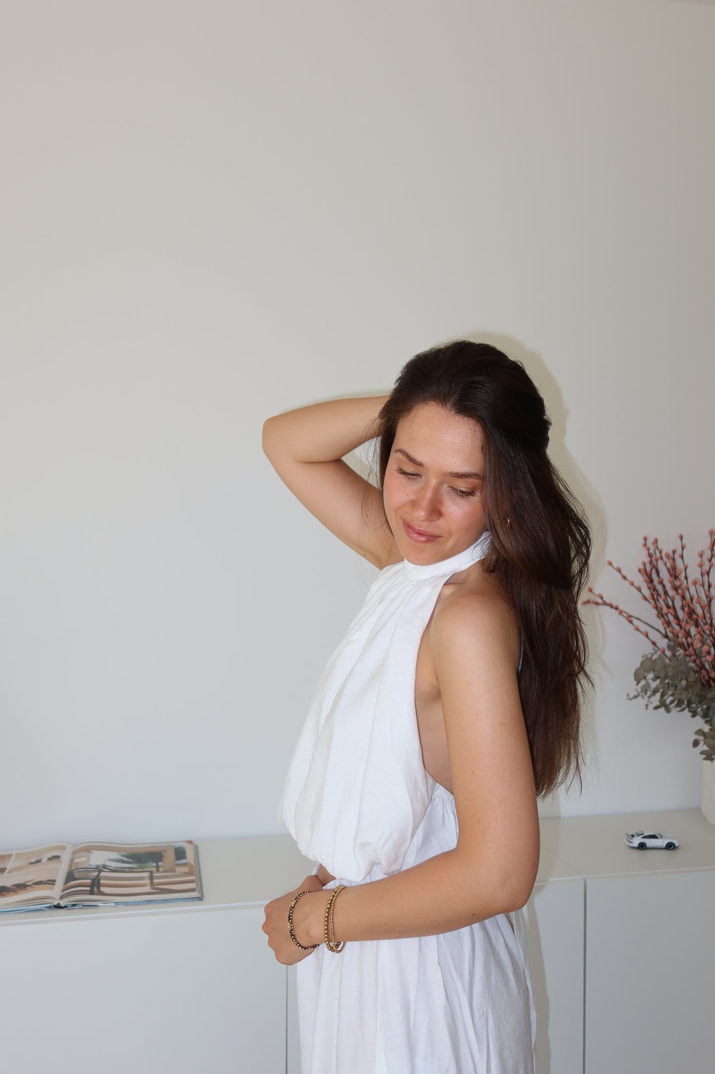 Neckholder Top - White