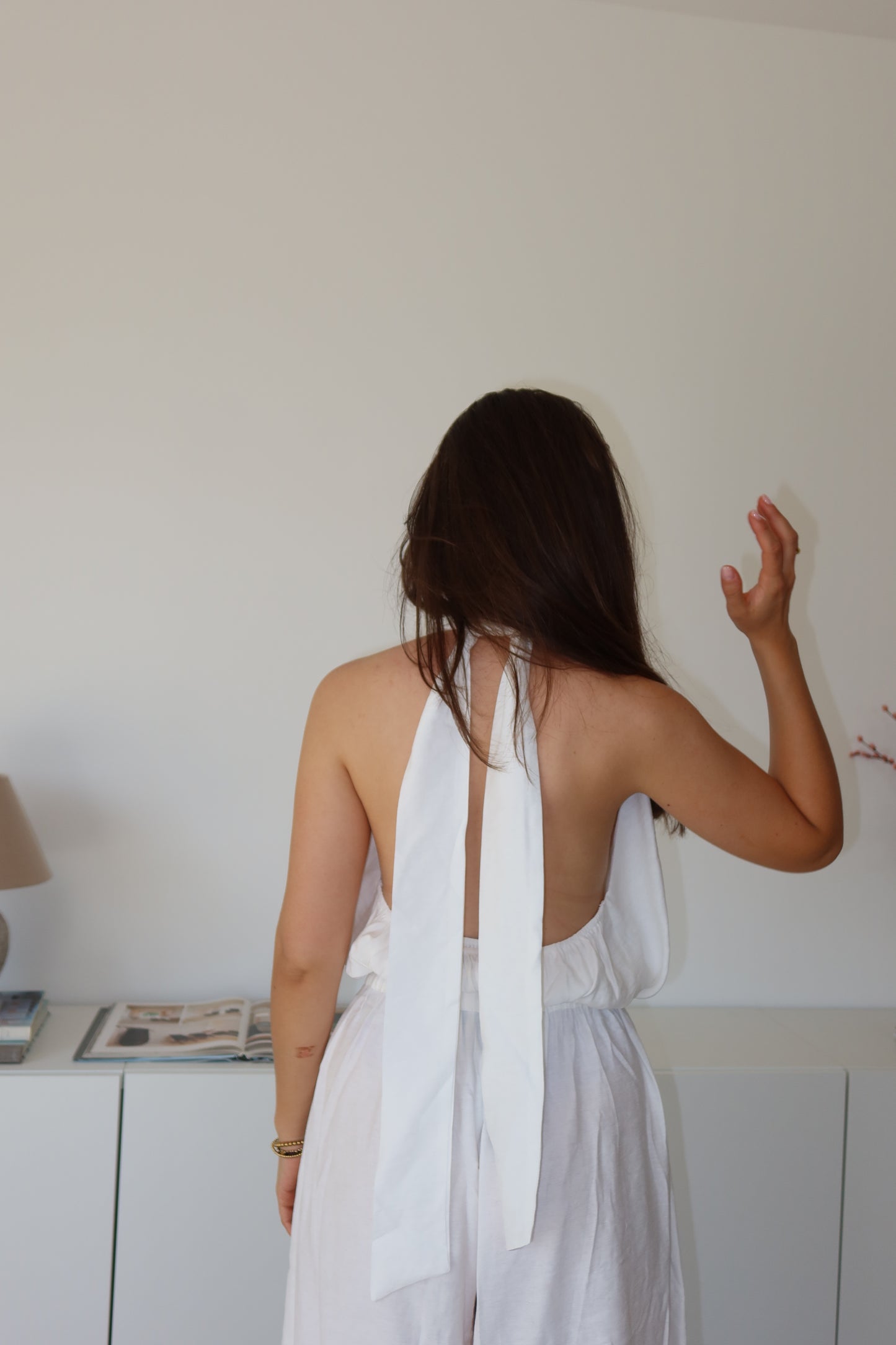 Neckholder Top - White