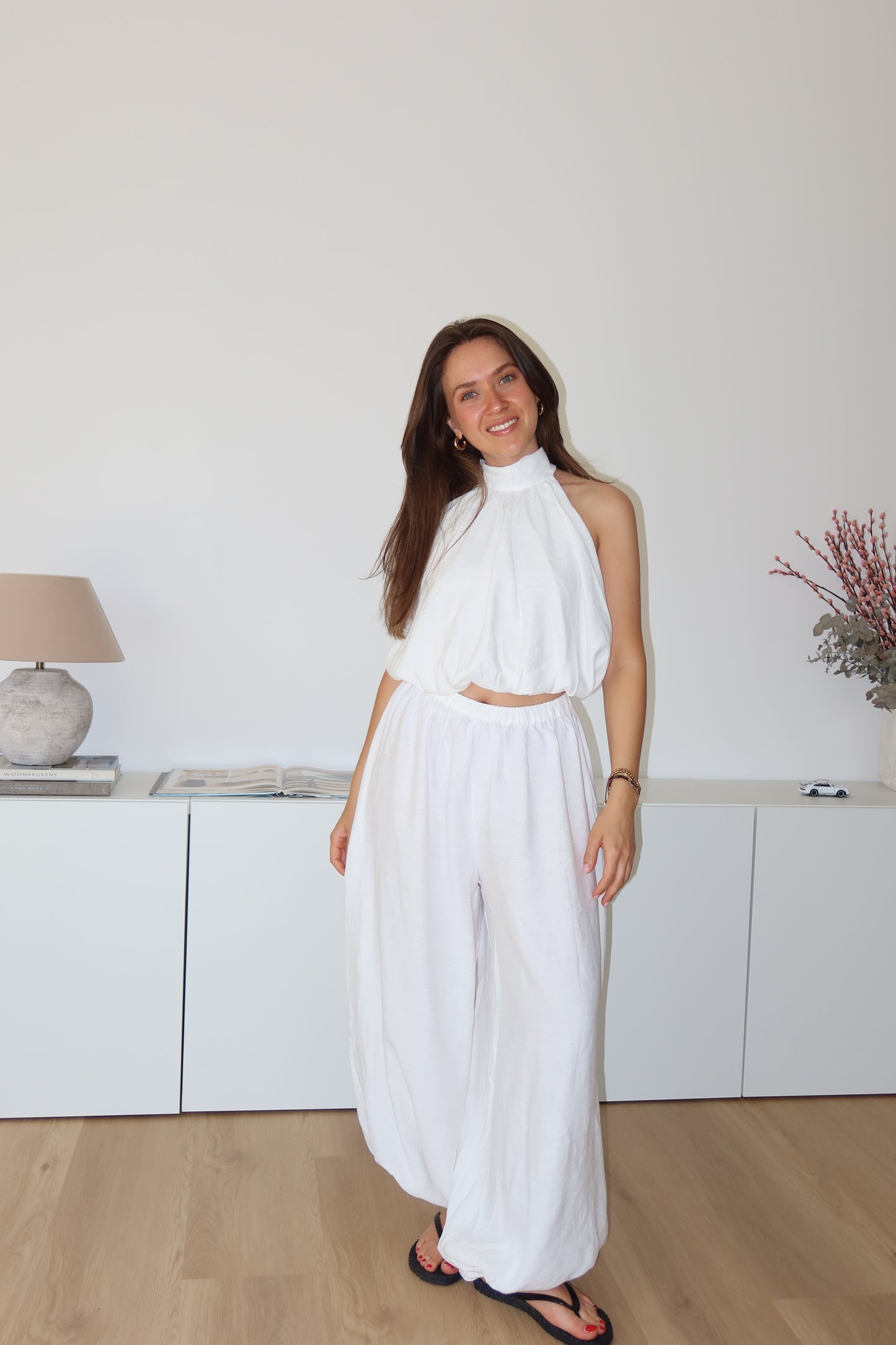 Ballon pants - White