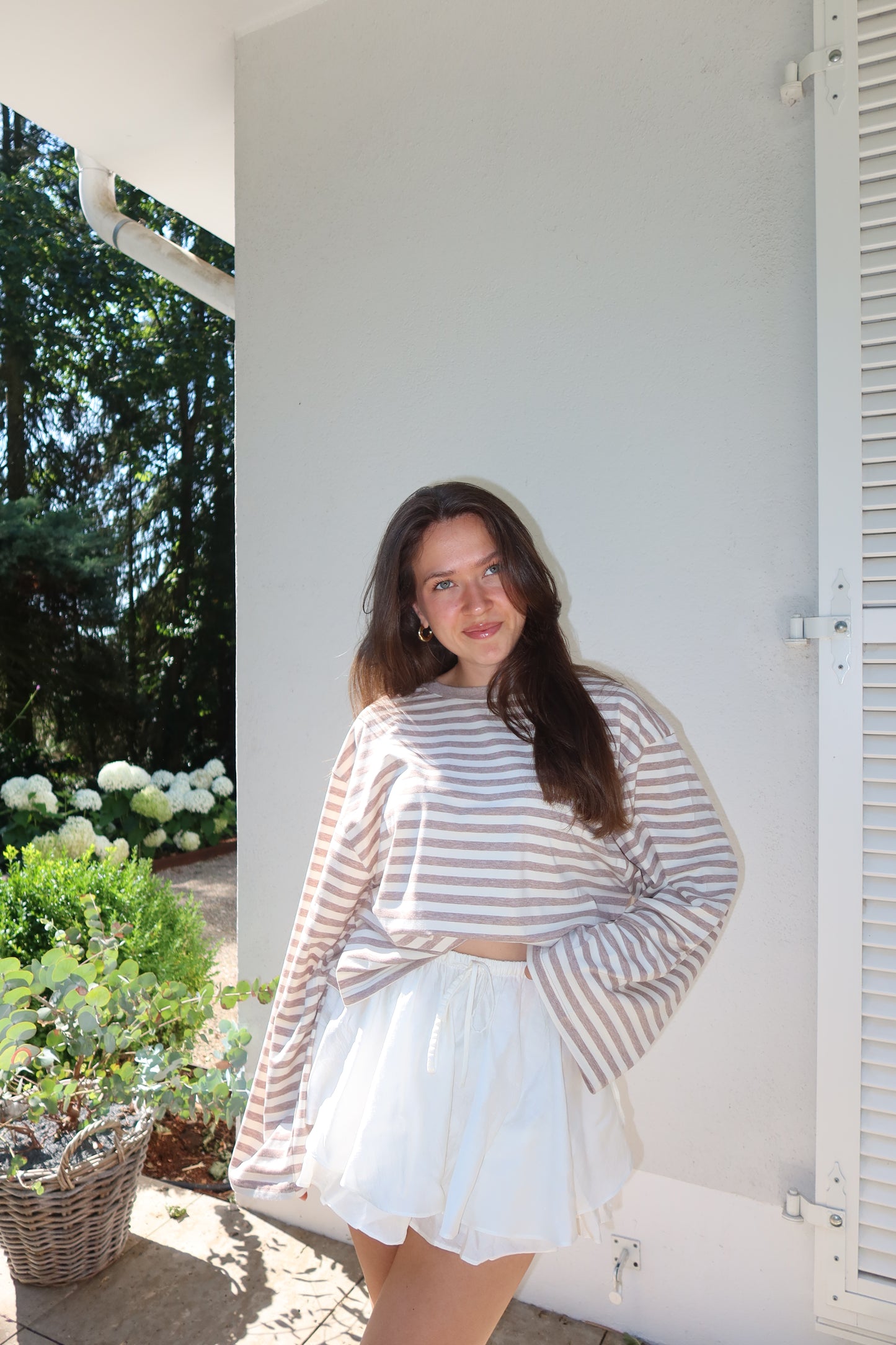 Longsleeve Stripe Oversize - beige