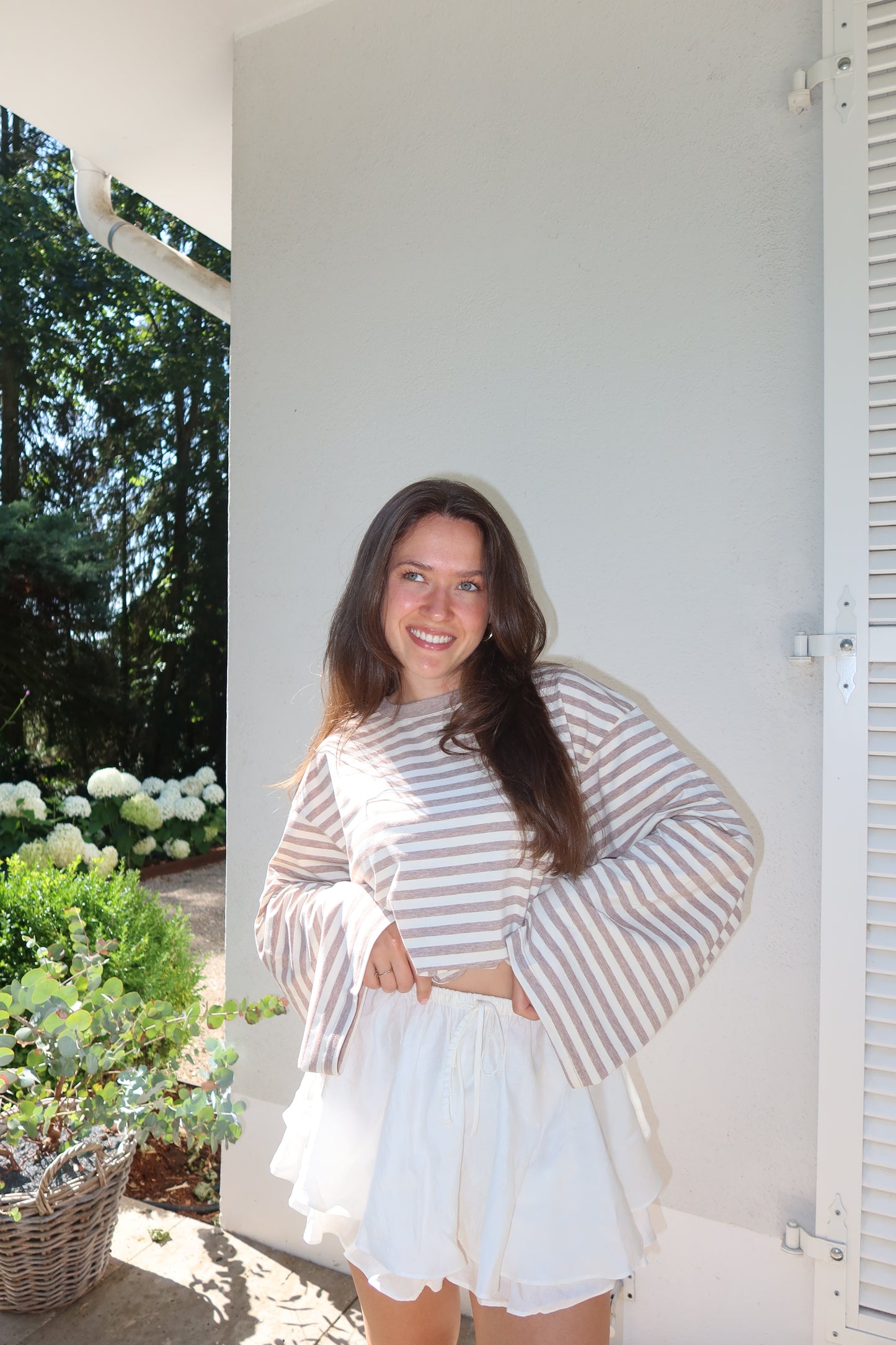 Longsleeve Stripe Oversize - beige