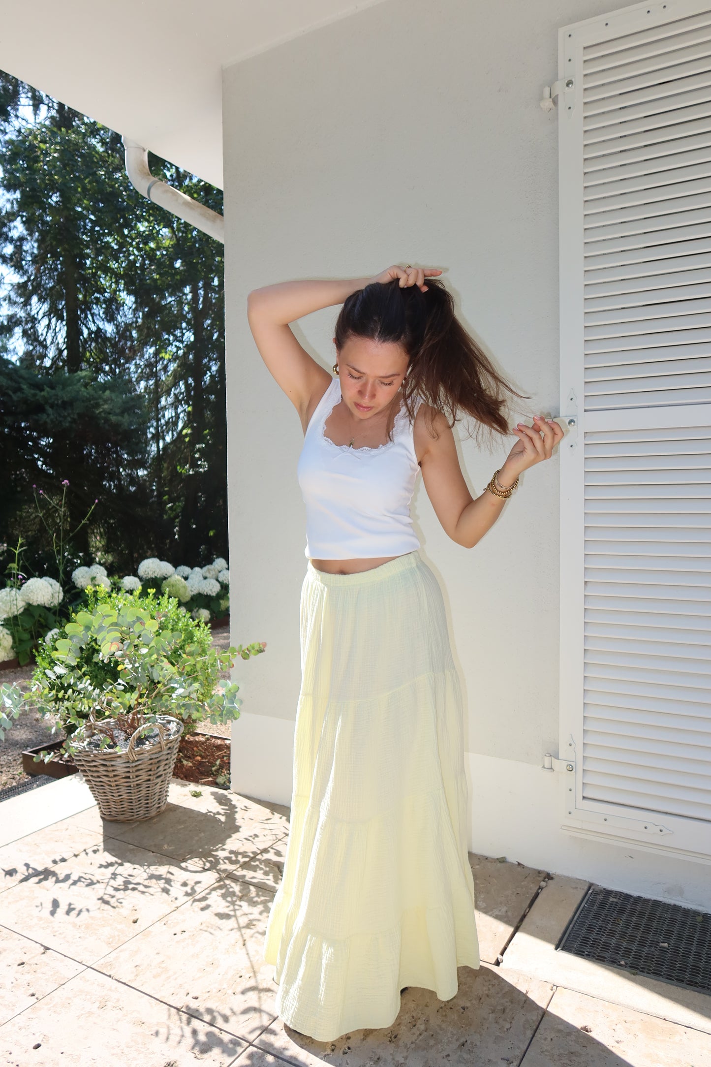 Maxi Skirt Musselin- Yellow