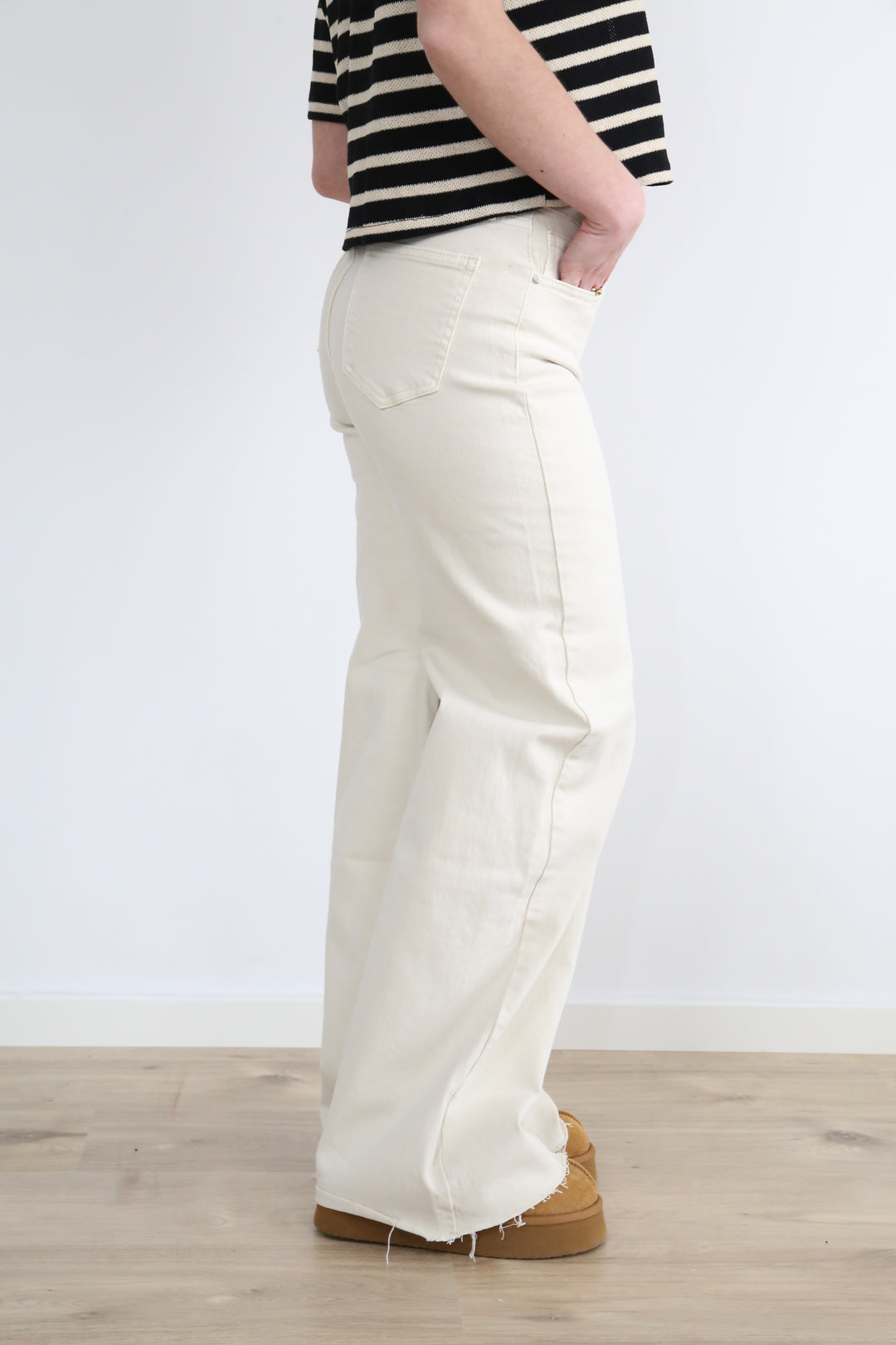 Super Wide leg Jeans beige