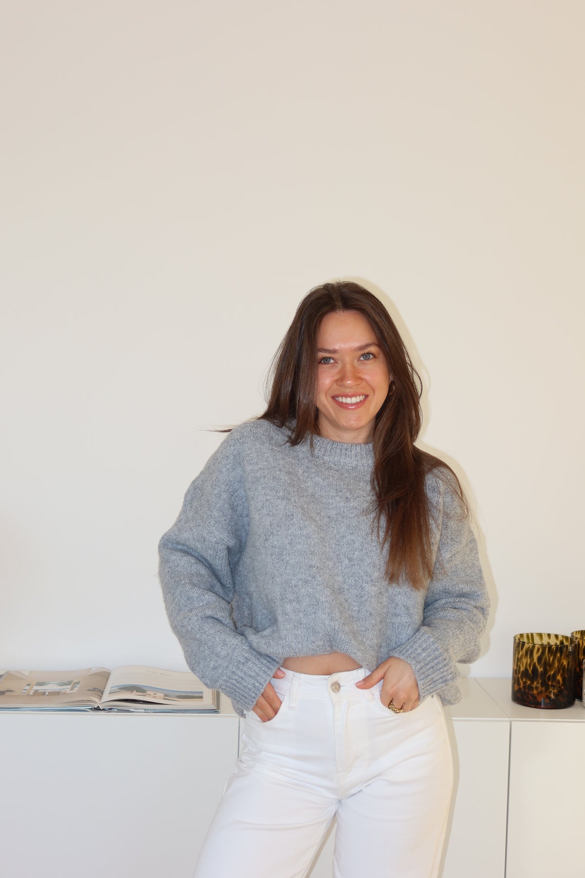 Basic Pullover - Grau