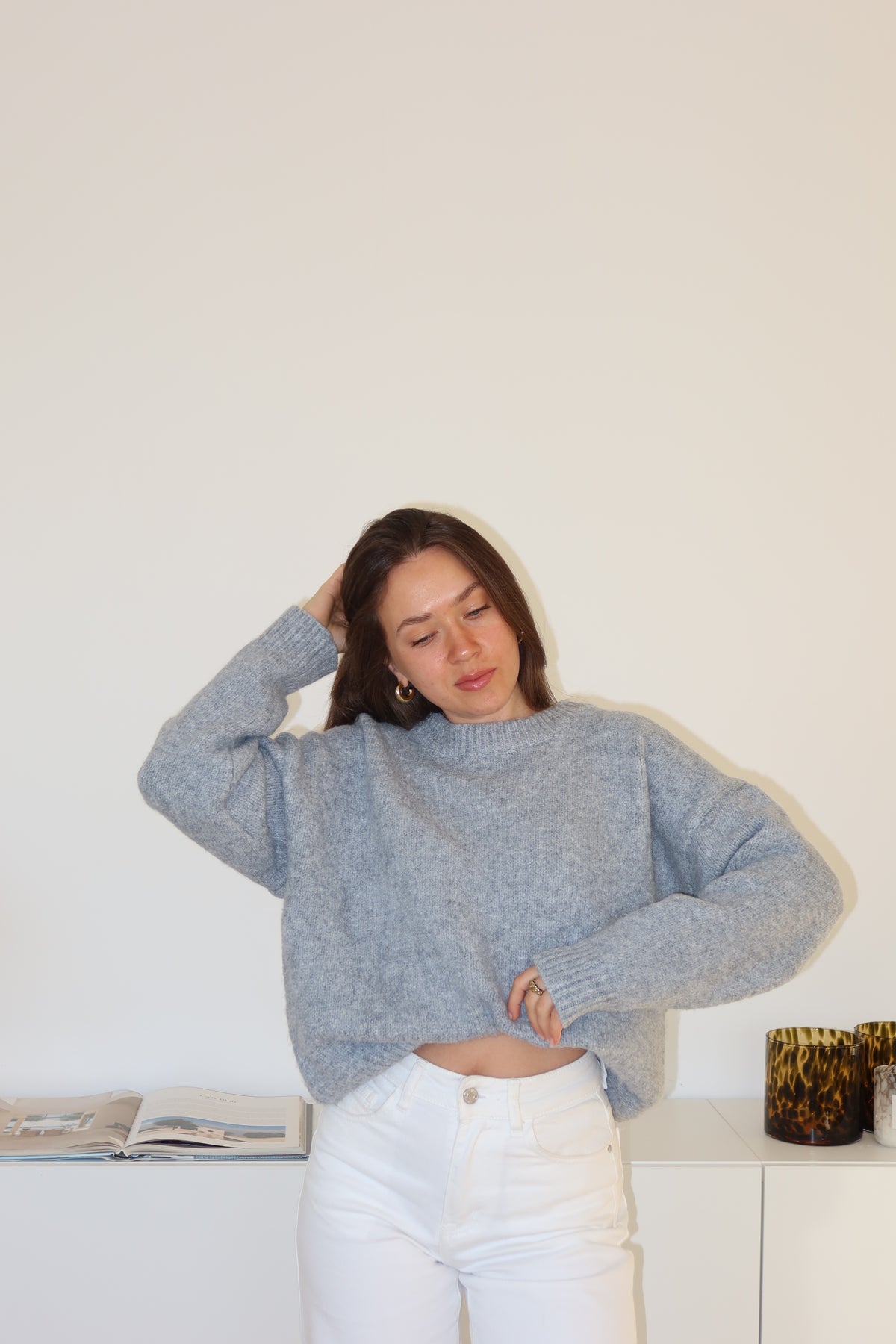Basic Pullover - Grau