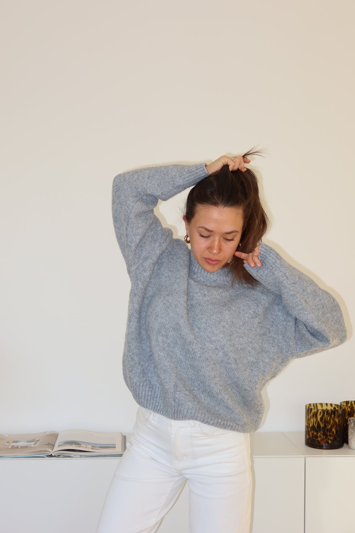 Basic Pullover - Grau