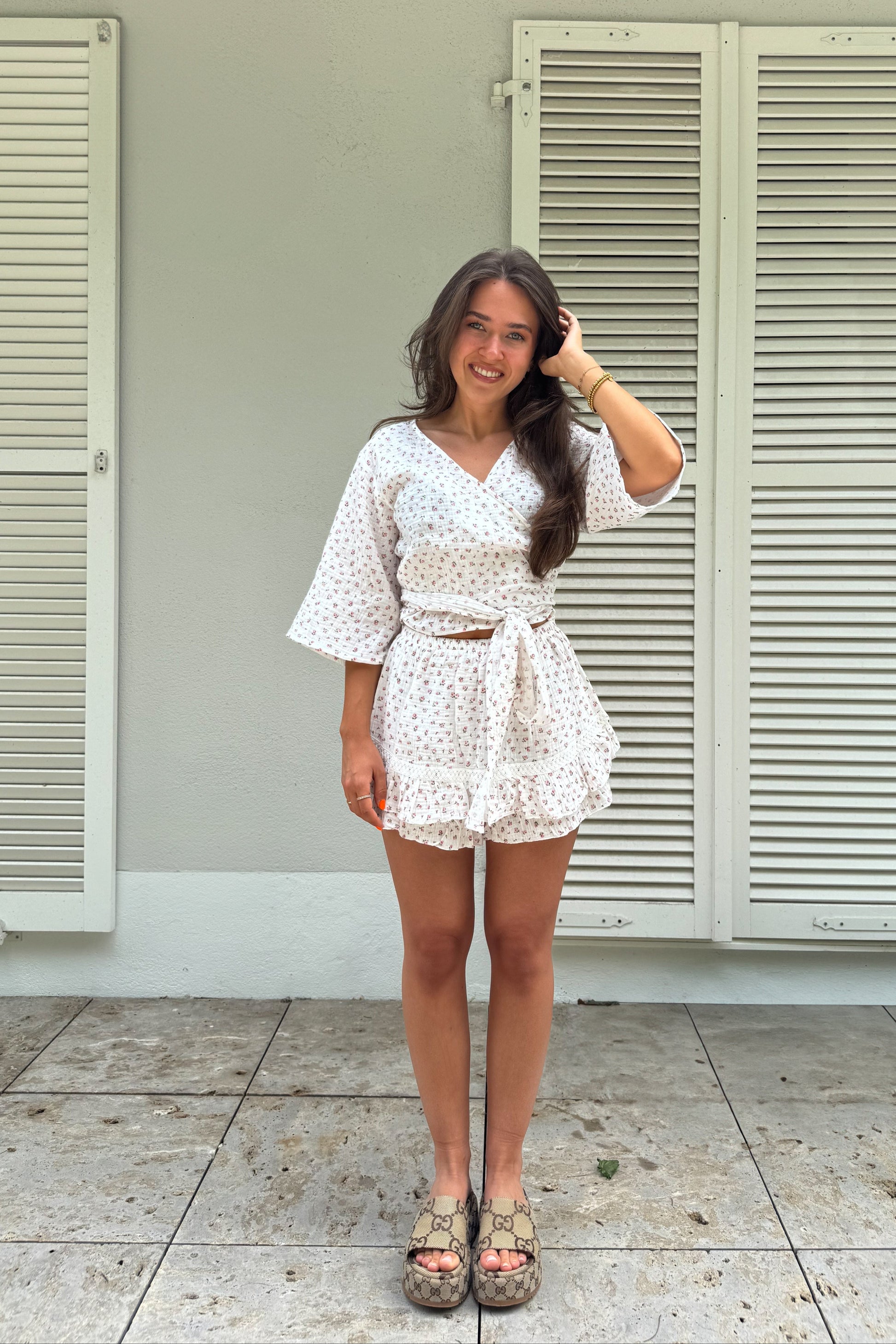 Musselin Flower Skort "Klara"